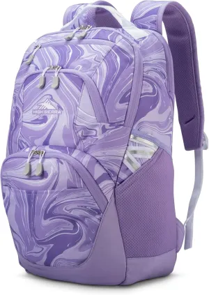 High Sierra Swoop Backpack with 17" Laptop Pocket, Marble Lavender