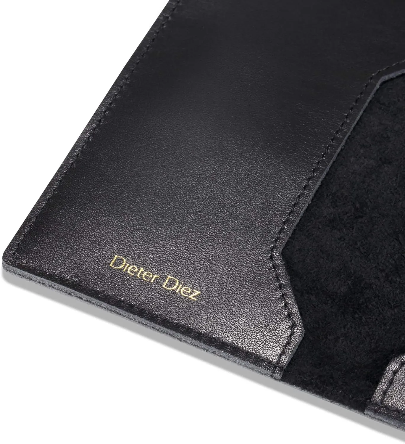 HISCOW Minimalist Thin Bifold Card Holder - Italian Calfskin (Dieter Diez, Black)
