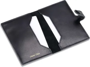 HISCOW Minimalist Thin Bifold Card Holder - Italian Calfskin (Dieter Diez, Black)