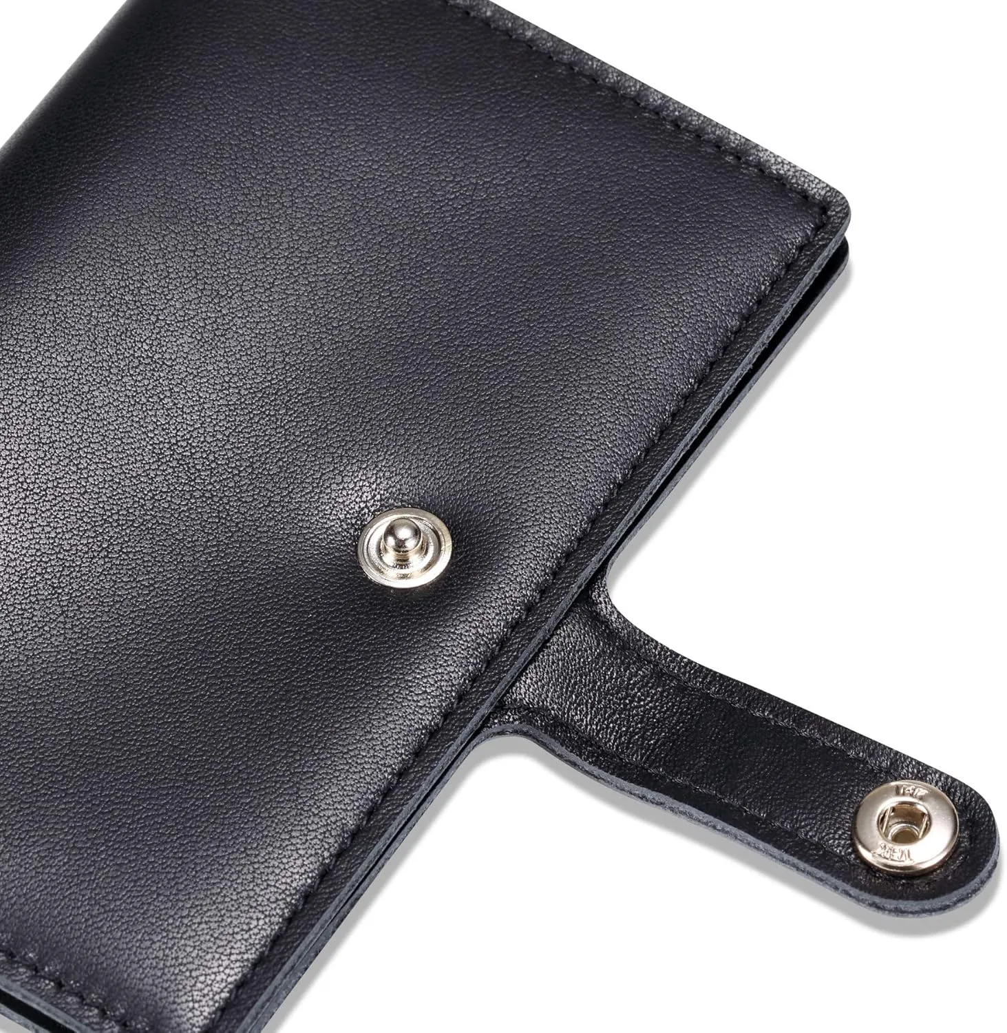 HISCOW Minimalist Thin Bifold Card Holder - Italian Calfskin (Dieter Diez, Black)