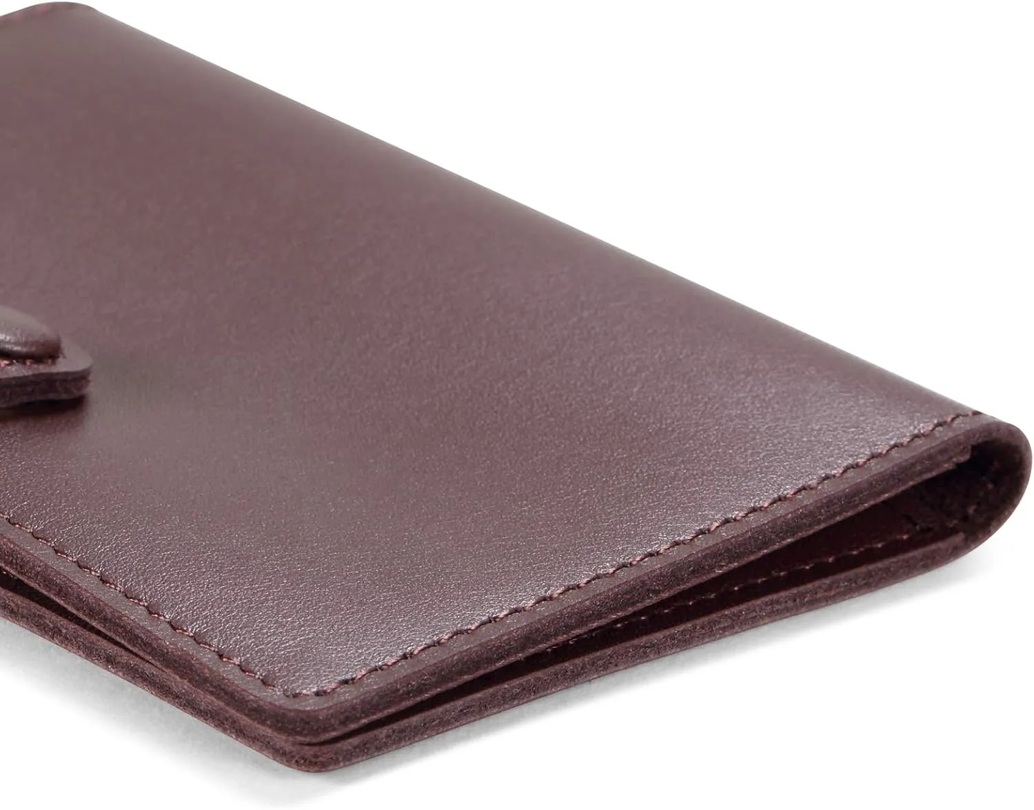 HISCOW Minimalist Thin Bifold Card Holder - Italian Calfskin (Dieter Diez, Coffee)