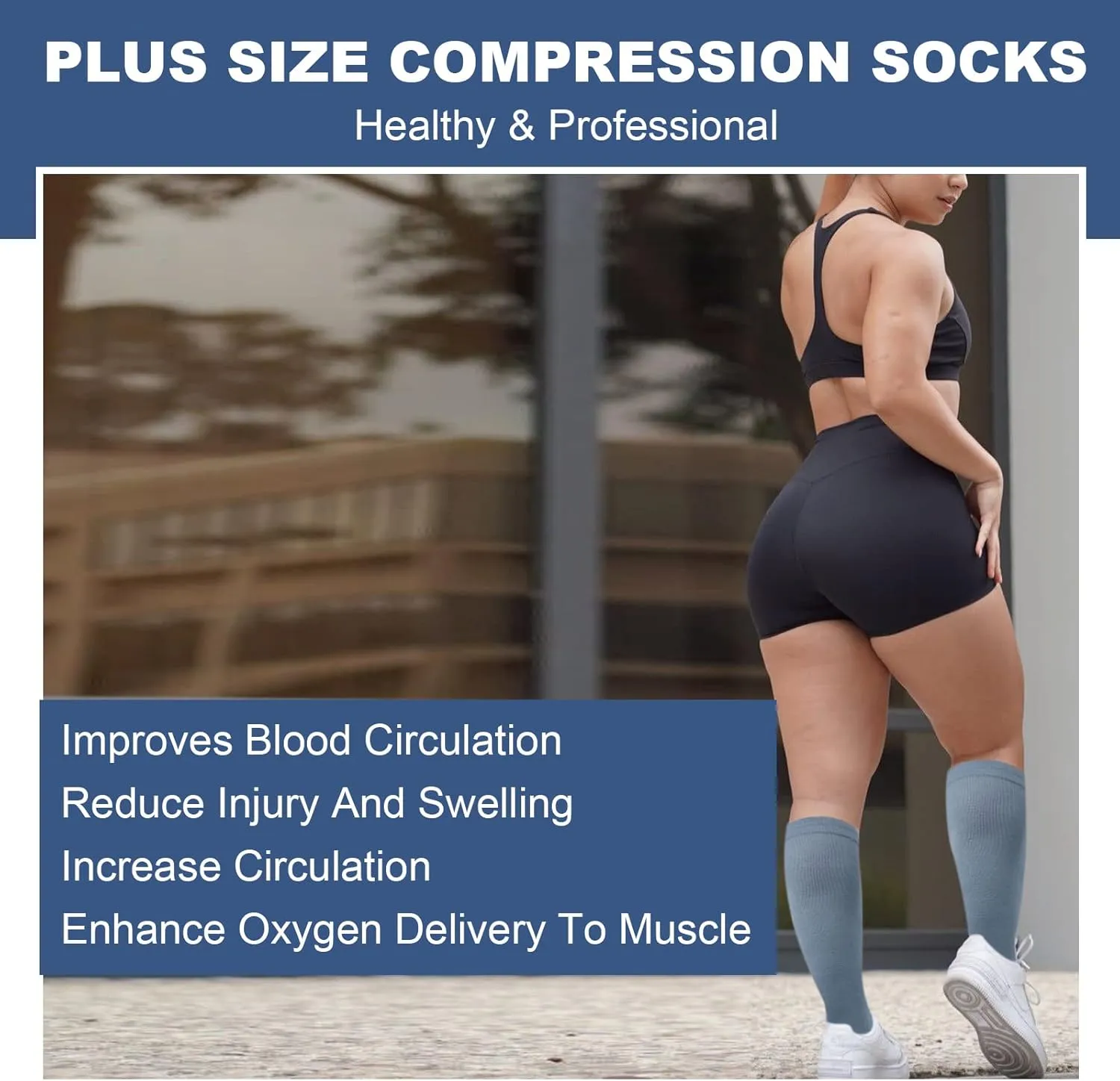 HLTPRO 4 Pairs Compression Socks for Women & Men - Best Support for Medical, Circulation, Nurses, Running, Travel