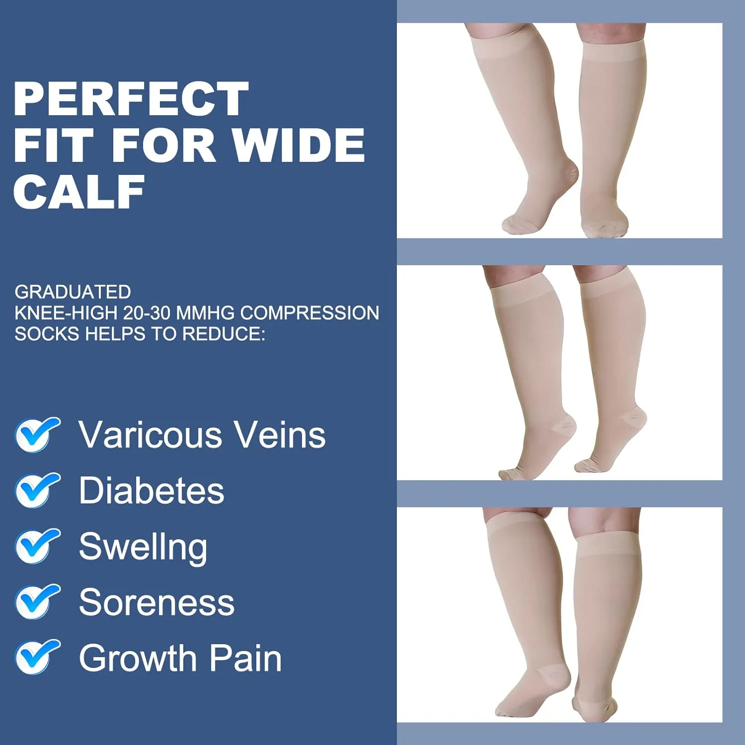 HLTPRO 4 Pairs Compression Socks for Women & Men - Best Support for Medical, Circulation, Nurses, Running, Travel