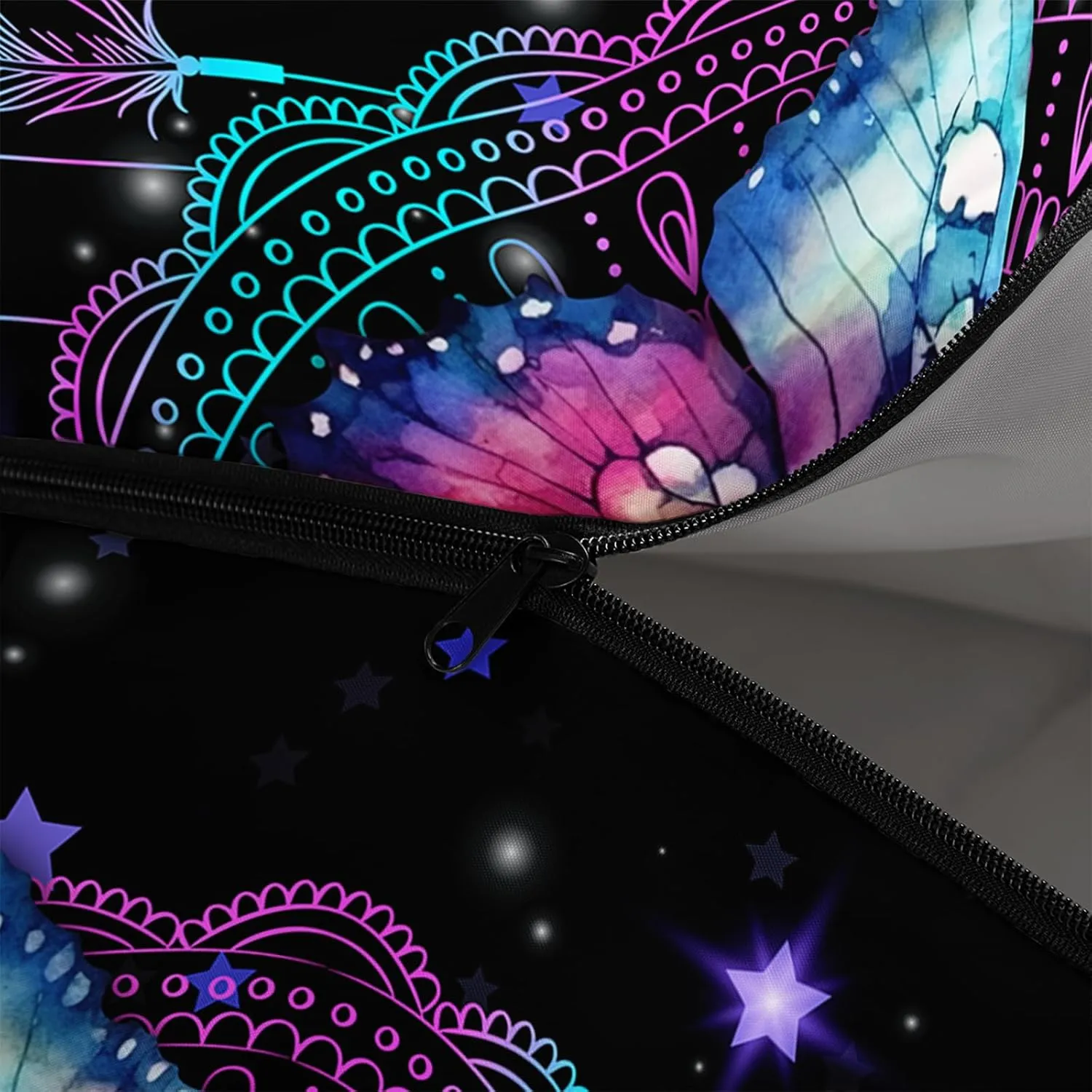 HOSIMA Butterfly Sleeping Bags for Adults and Kids for Camping,Black Gothic Ultralight Sleeping Bag for Cold Weather Summer.