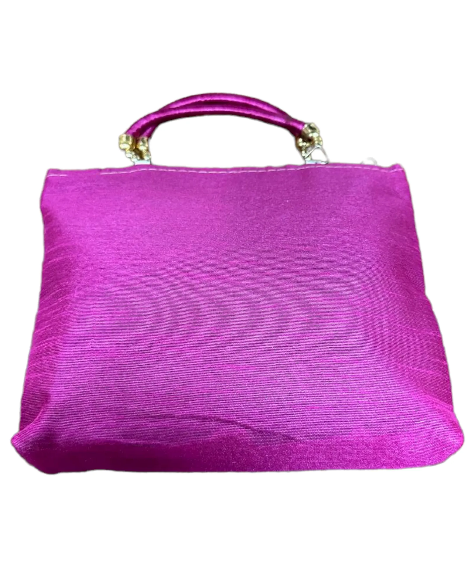 Hot Pink Lucknowi Chikankari Embroidery Hand Bag Purse
