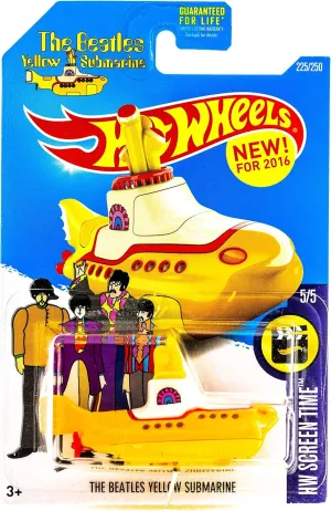 Hot Wheels 2016 HW Screen Time No. 225/250 1:64 Scaled The Beatles Yellow Submarine