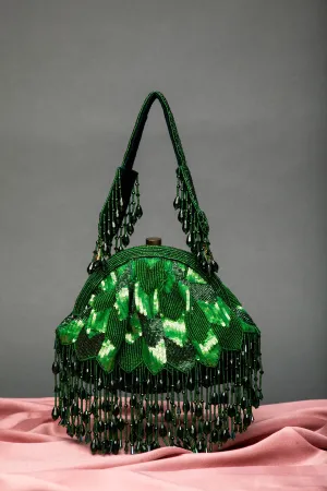 Hrutvy Clutch – Emerald Green