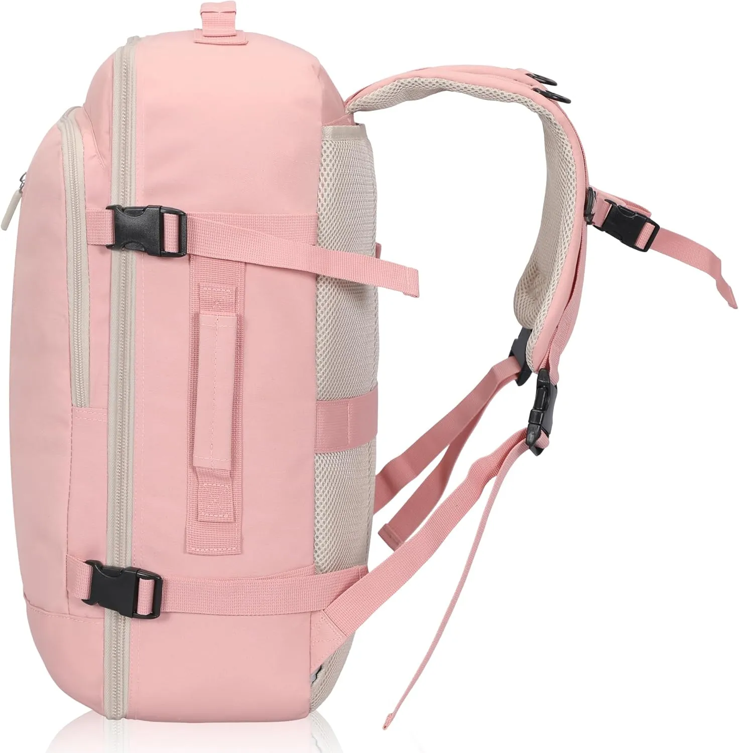 Hynes Eagle Carry on Backpack 38L Large Travel Backpack for Women Flight Approved Weekender Bag Laptop Backpack Men 15 inches Light Pink