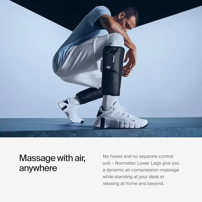 Hyperice Normatec Go Pneumatic Compression Massage Garment, Calf Sleeves, 1 Each