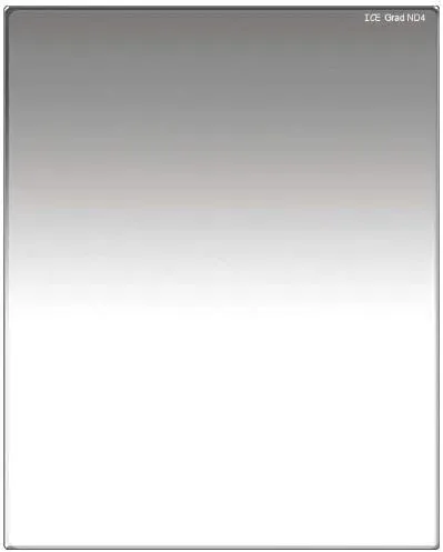 ICE 150mm x 190mm Soft Grad Filter Neutral Density Optical Glass ND GND with Hard Clamshell Case (ND4 2 Stops)
