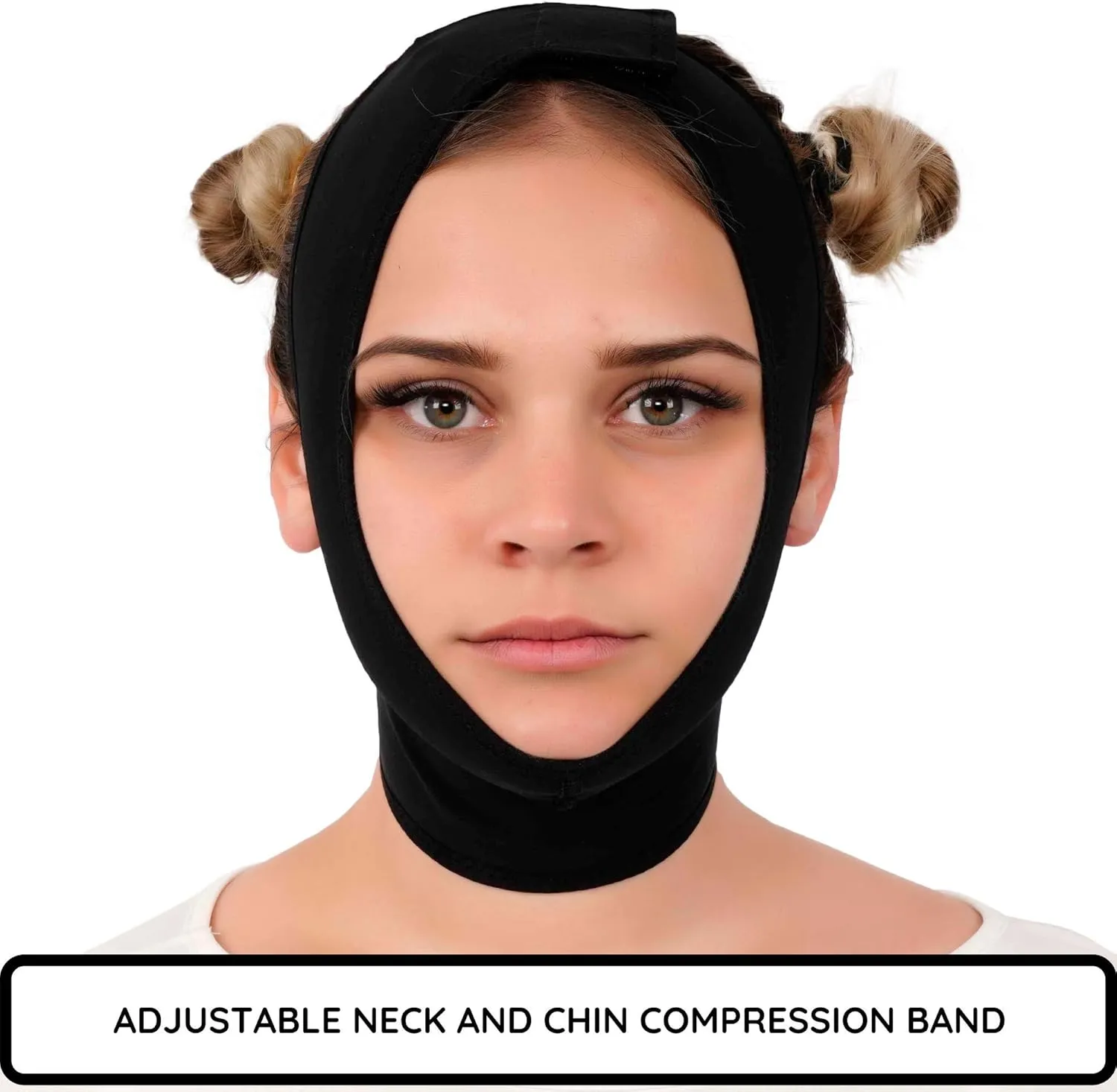 IKIDO Post Surgery Neck and Chin Compression Garment Wrap Bandage for Women, Face Slimmer
