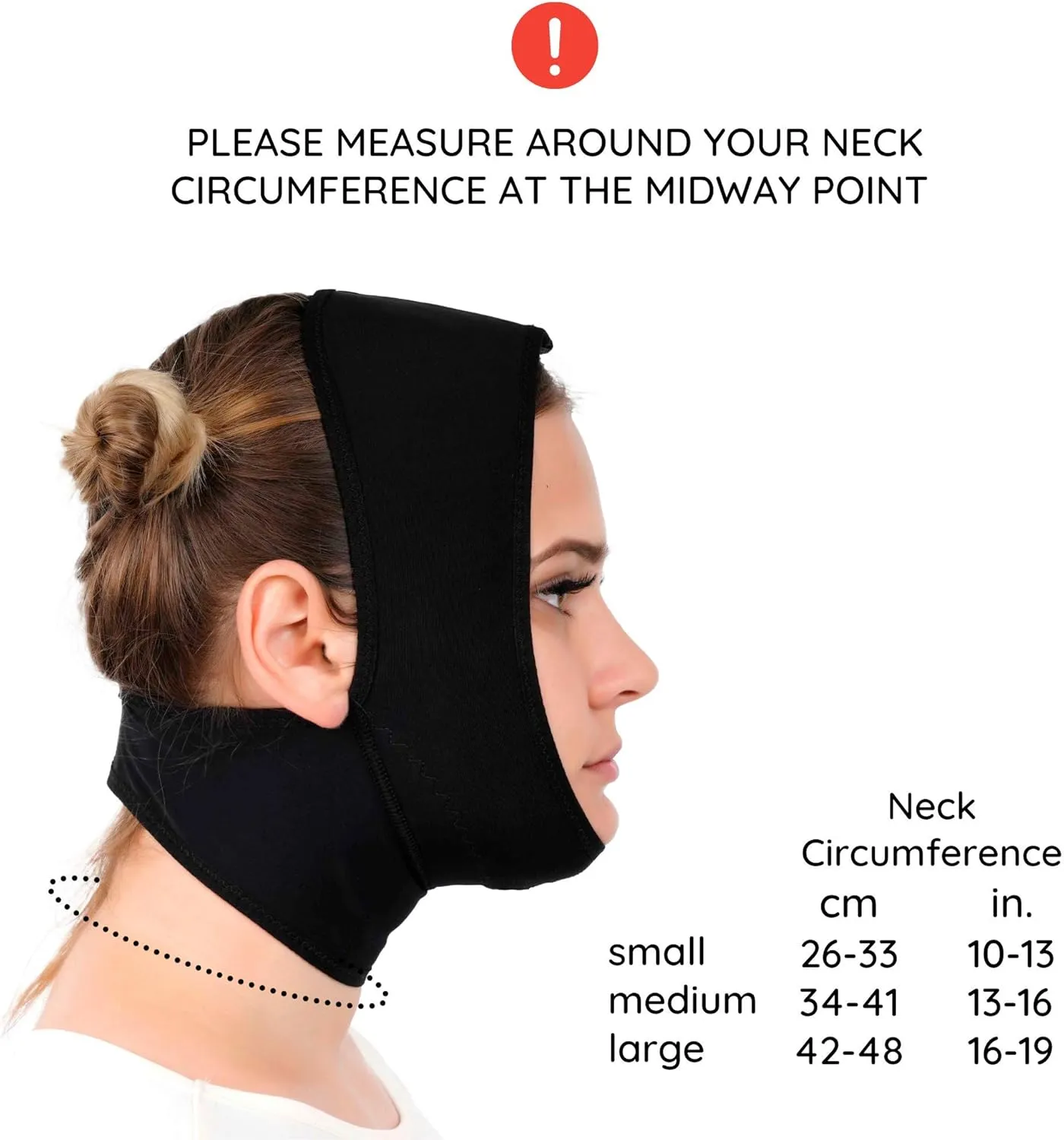 IKIDO Post Surgery Neck and Chin Compression Garment Wrap Bandage for Women, Face Slimmer