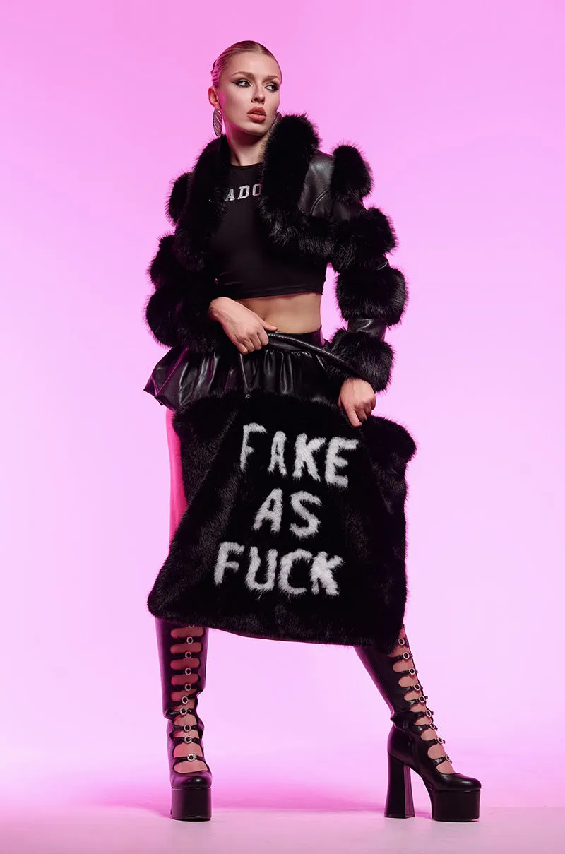 IM FAKE ULTRA OVERSIZED FUR TOTE