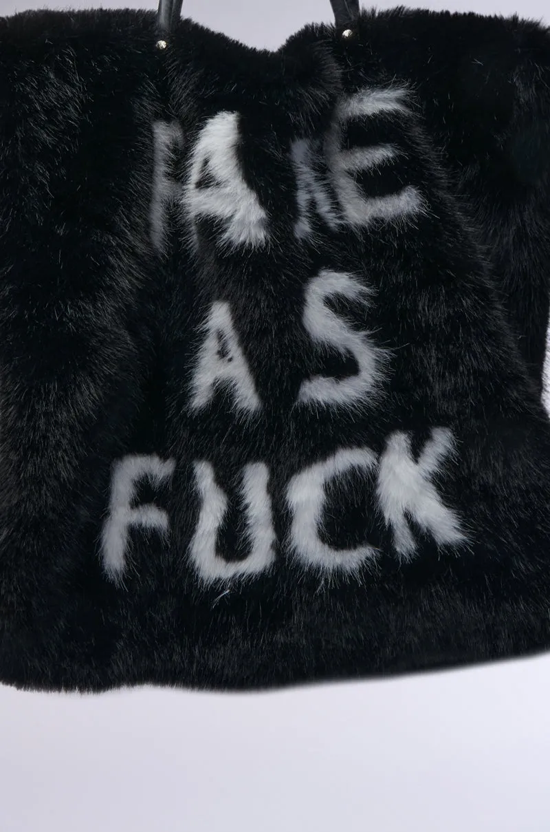 IM FAKE ULTRA OVERSIZED FUR TOTE