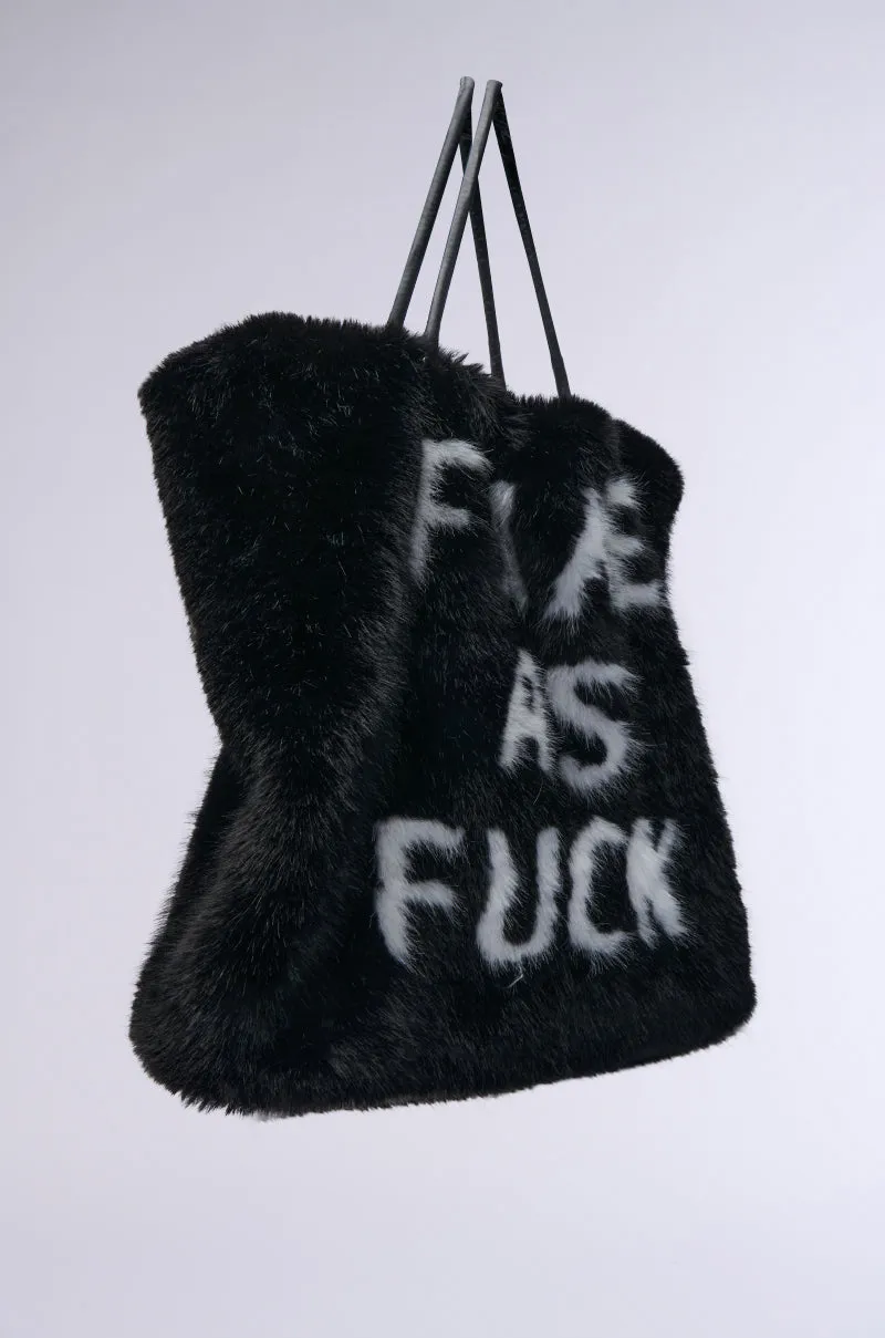 IM FAKE ULTRA OVERSIZED FUR TOTE