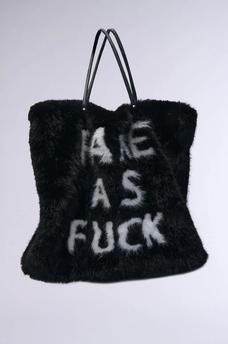 IM FAKE ULTRA OVERSIZED FUR TOTE