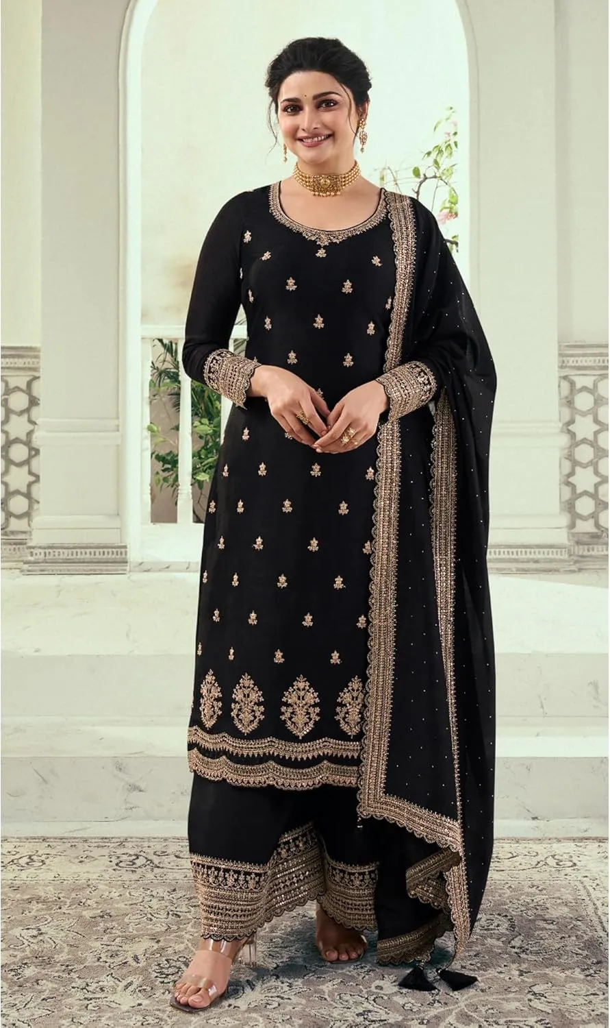 Indian Party Wear Shalwar Kameez Dupatta Suits Pakistani Designer Plazzo Dresses