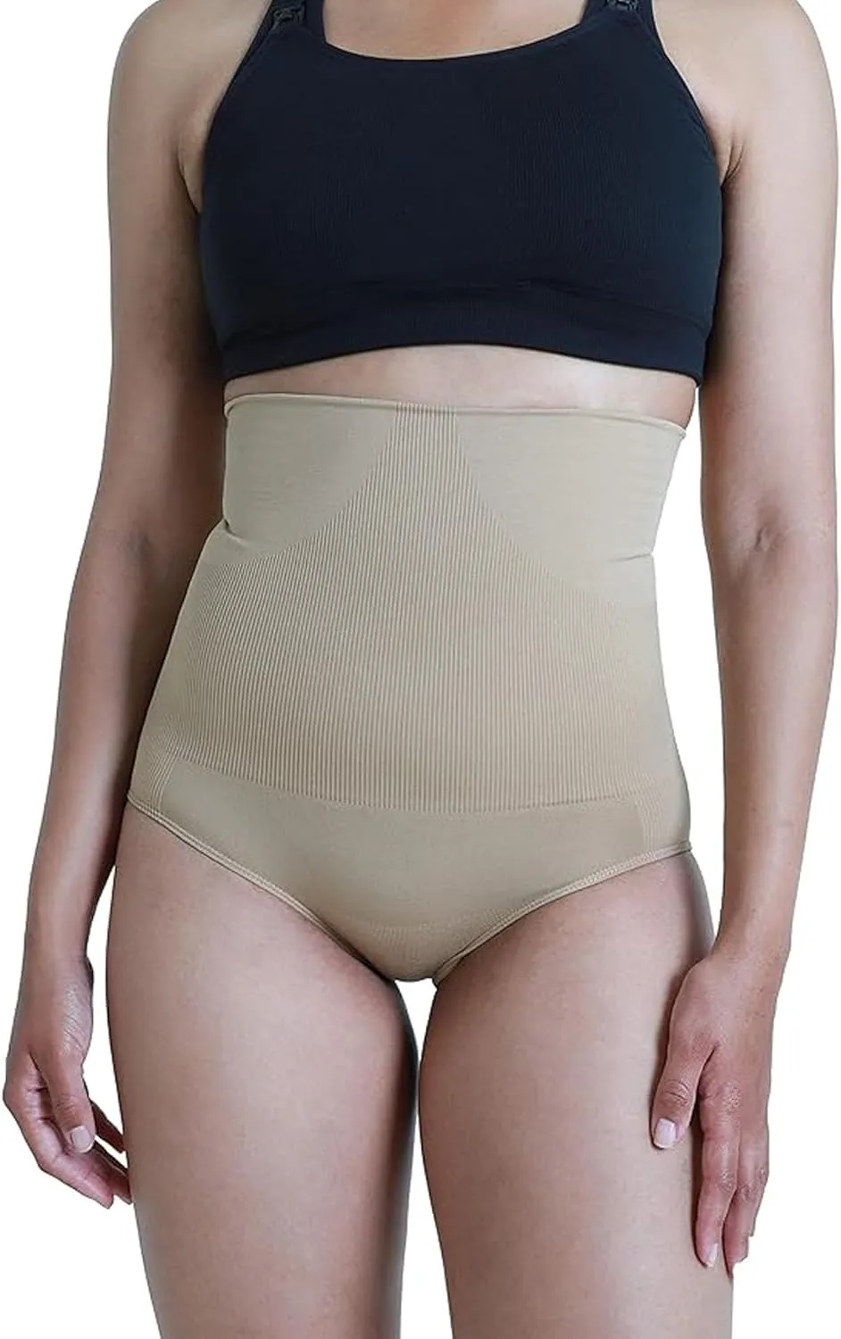 Ingrid & Isabel Basics - Postpartum Compression Underwear - Seamless High Waisted Underwear - Over the Belly Fit