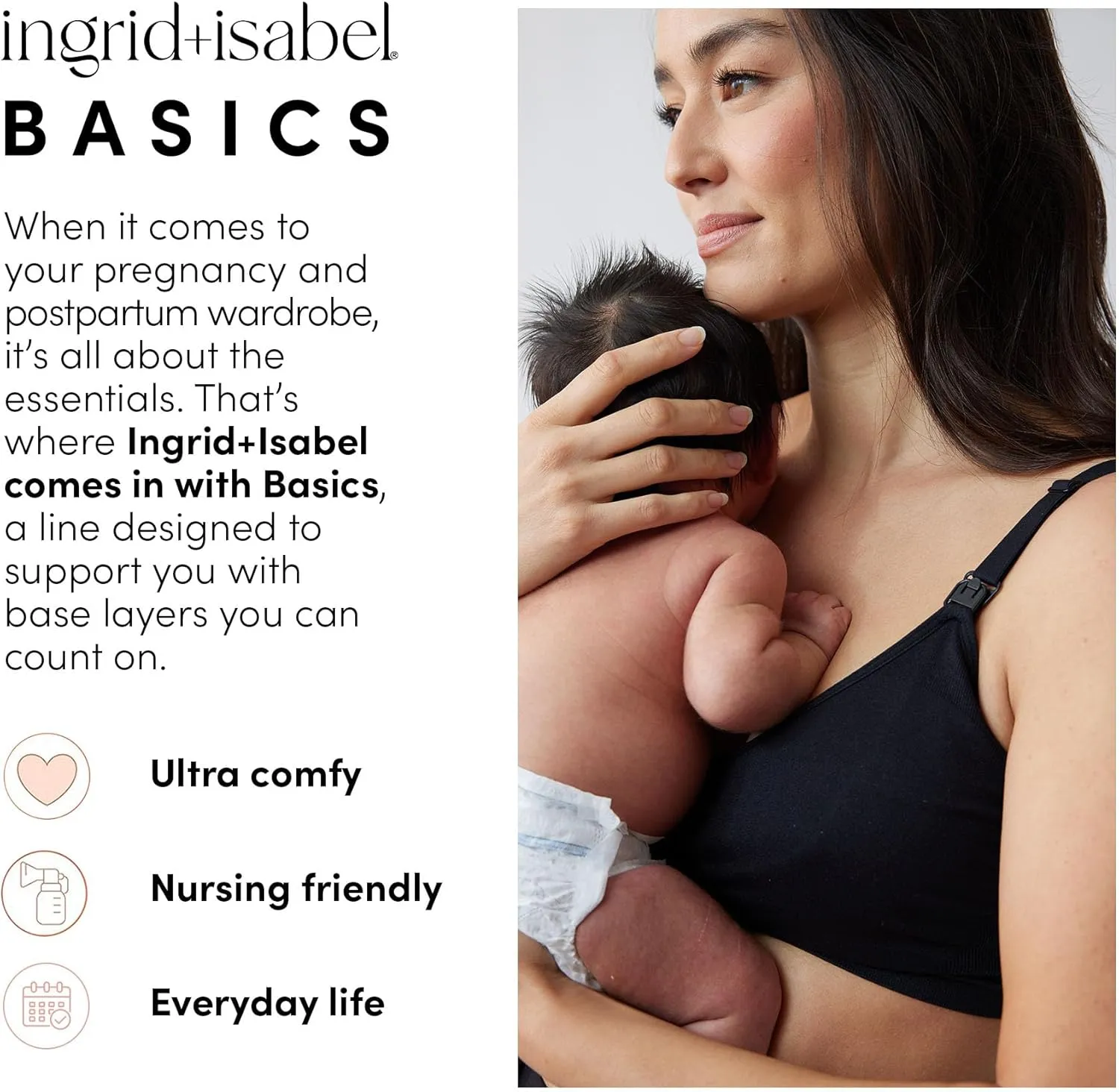 Ingrid & Isabel Basics - Postpartum Compression Underwear - Seamless High Waisted Underwear - Over the Belly Fit