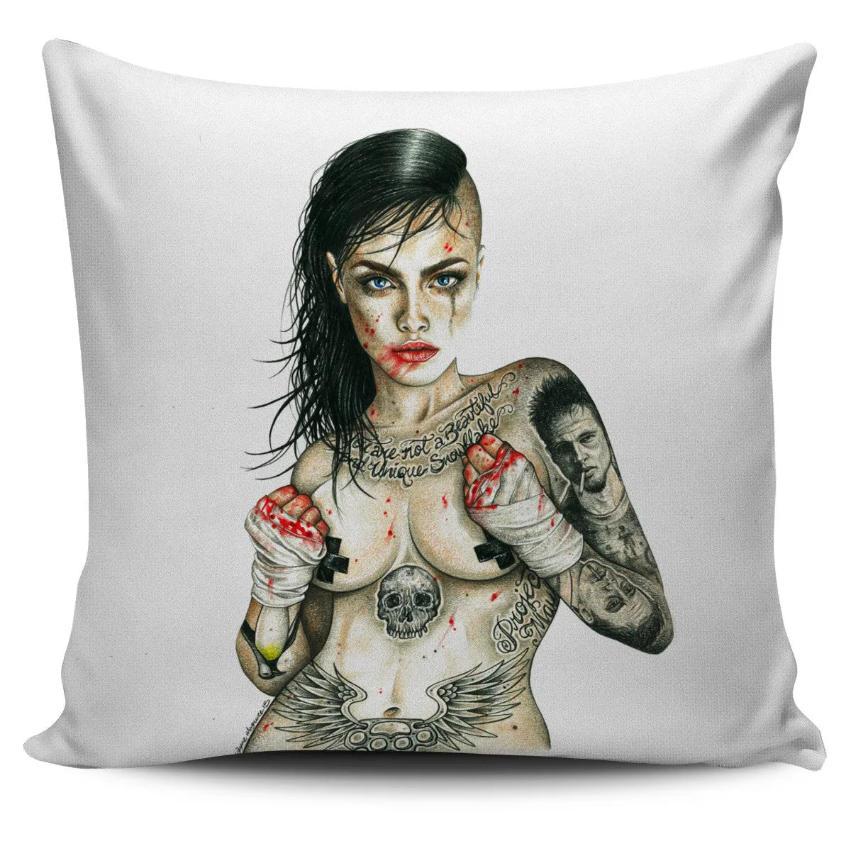 Inked Ikons Pillow Cover II