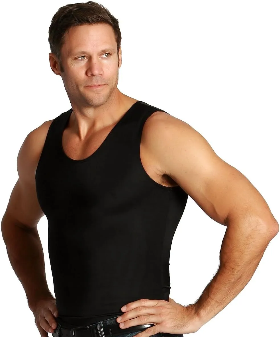 Insta Slim ISPRO Slimming Muscle Tank Top Shapewear Compression Shirt for Men (Made in The USA)
