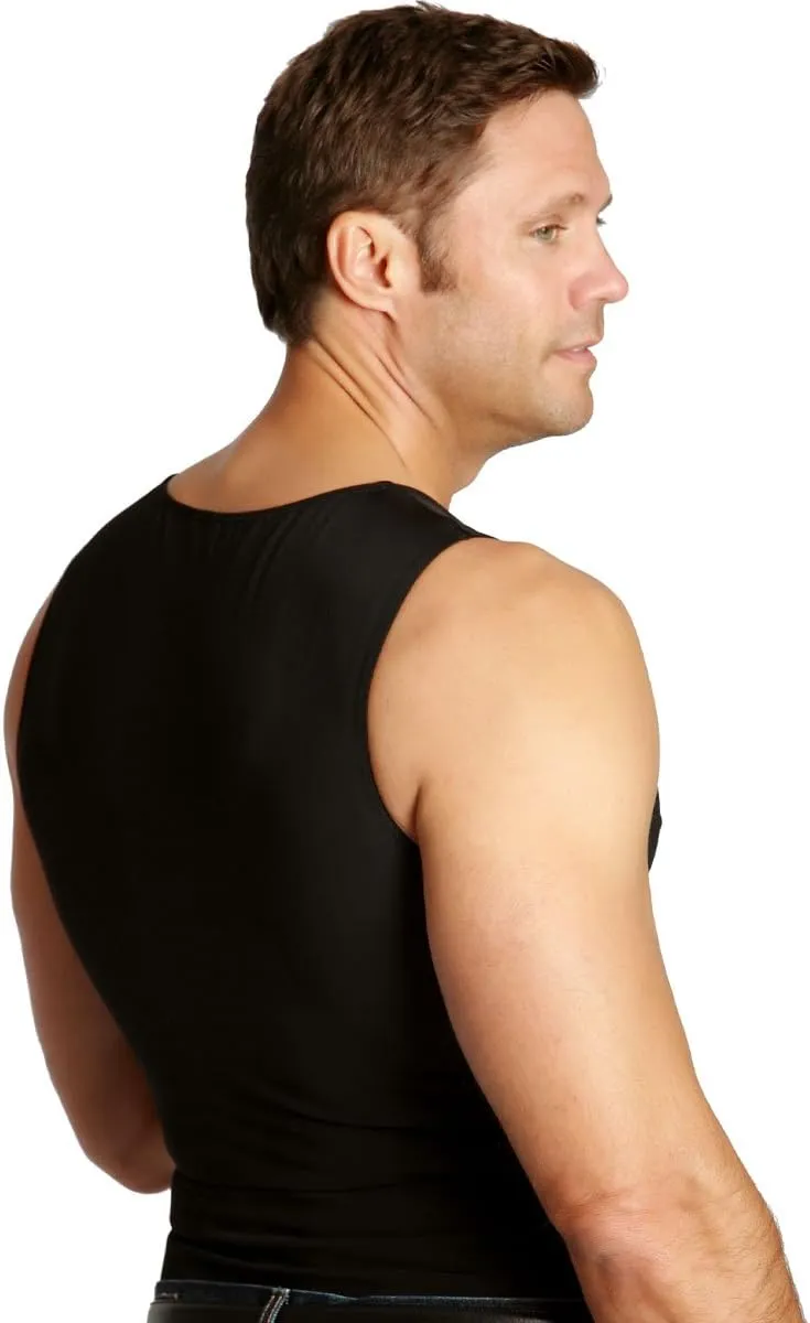 Insta Slim ISPRO Slimming Muscle Tank Top Shapewear Compression Shirt for Men (Made in The USA)