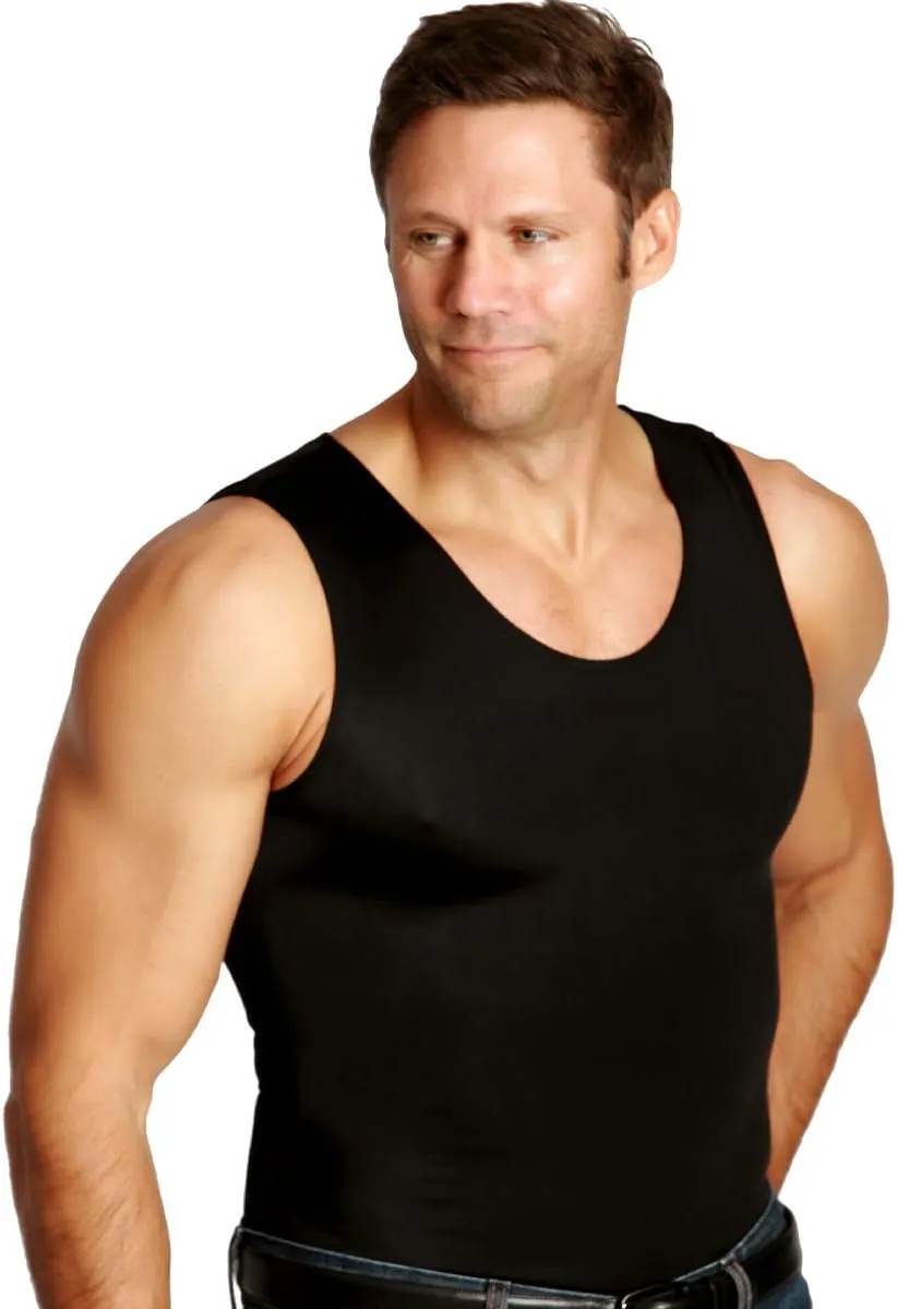 Insta Slim ISPRO Slimming Muscle Tank Top Shapewear Compression Shirt for Men (Made in The USA)
