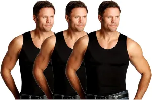Insta Slim ISPRO Slimming Muscle Tank Top Shapewear Compression Shirt for Men (Made in The USA)