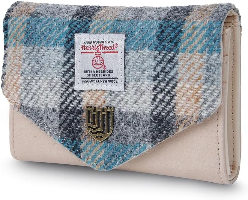 Islander HarrisTweed Lady’s Small Clasp Purse, Islander Tartan, L:13cm H:9cm W:4cm