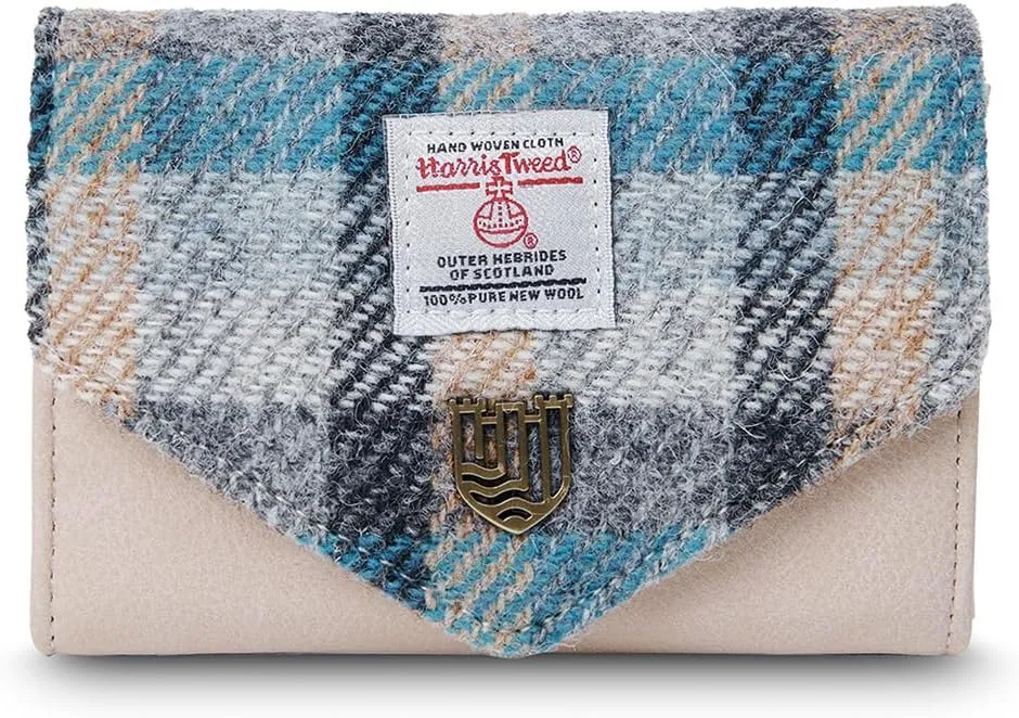 Islander HarrisTweed Lady’s Small Clasp Purse, Islander Tartan, L:13cm H:9cm W:4cm