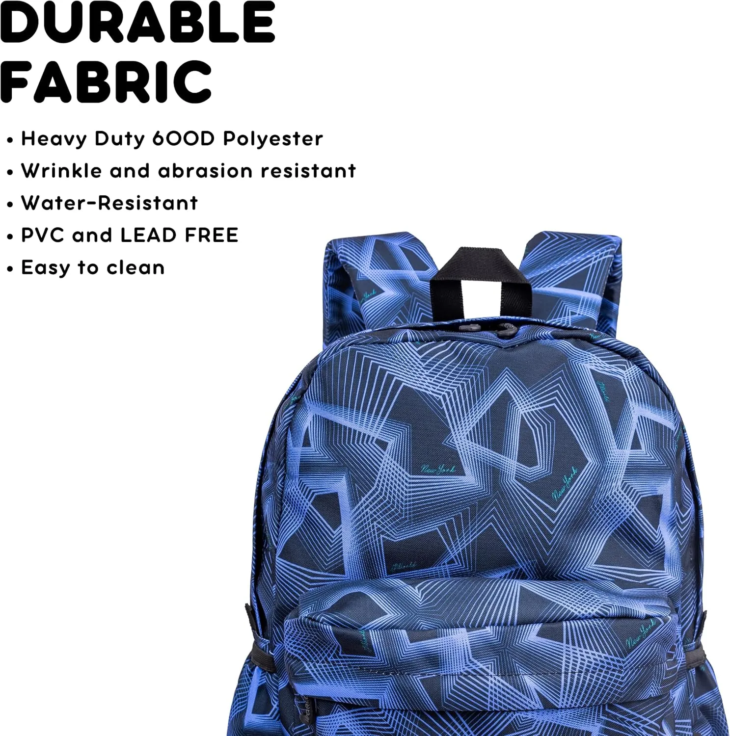 J World New York Unisex Kid's Oz School Backpack for Girls Boys. Cute Bookbag, Disco, One Size