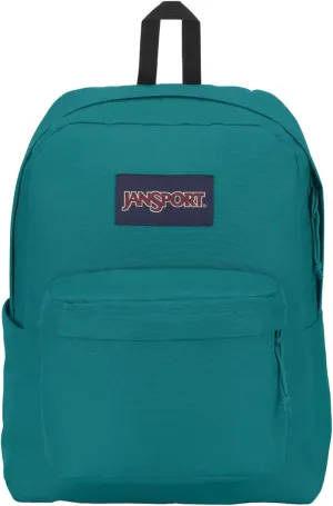 JanSport Superbreak Plus Backpack - Work, Travel, or Laptop Bookbag with Water Bottle Pocket - Aqua