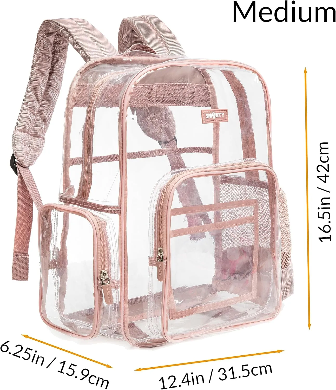 J.CARP Clear Bag Heavy Duty Backpack Durable Transparent See Through Bag