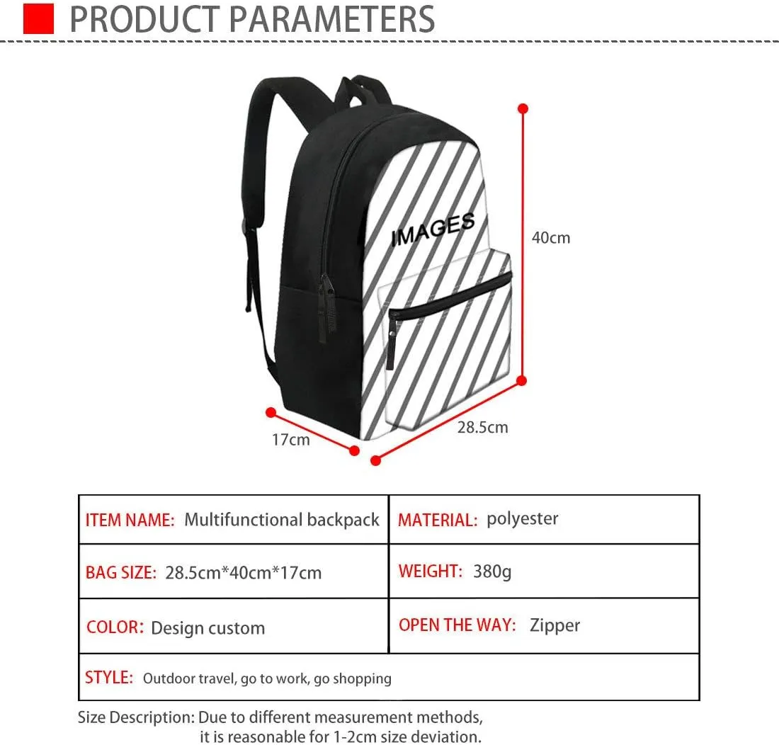 JooMeryer Teenage Girls' Boys' Animal Wolf School Backpack Bookbag Outdoor Travel Backpack Daypack Knapsack,Galaxy Wolf