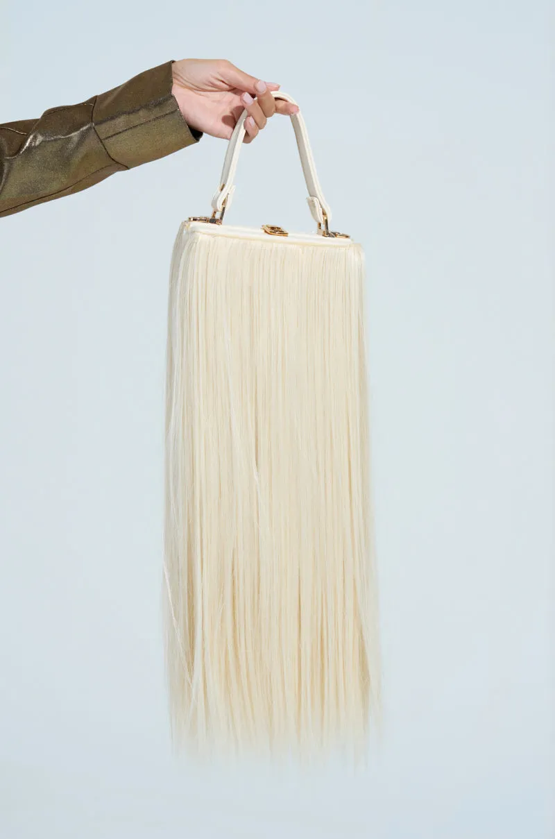 JOSHIE SYNTHETIC HAIR TRUNK PURSE