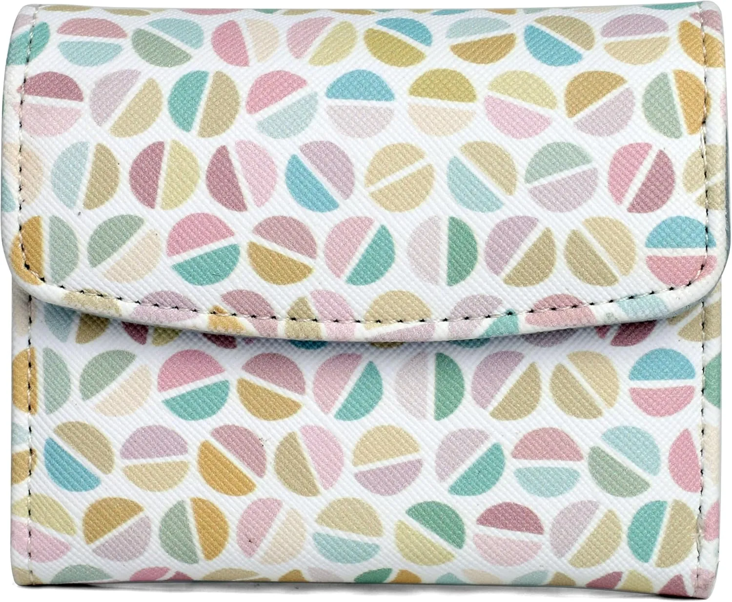 Julia Buxton Split Polka Dot Print Vegan Leather Mini trifold