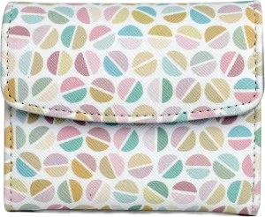 Julia Buxton Split Polka Dot Print Vegan Leather Mini trifold