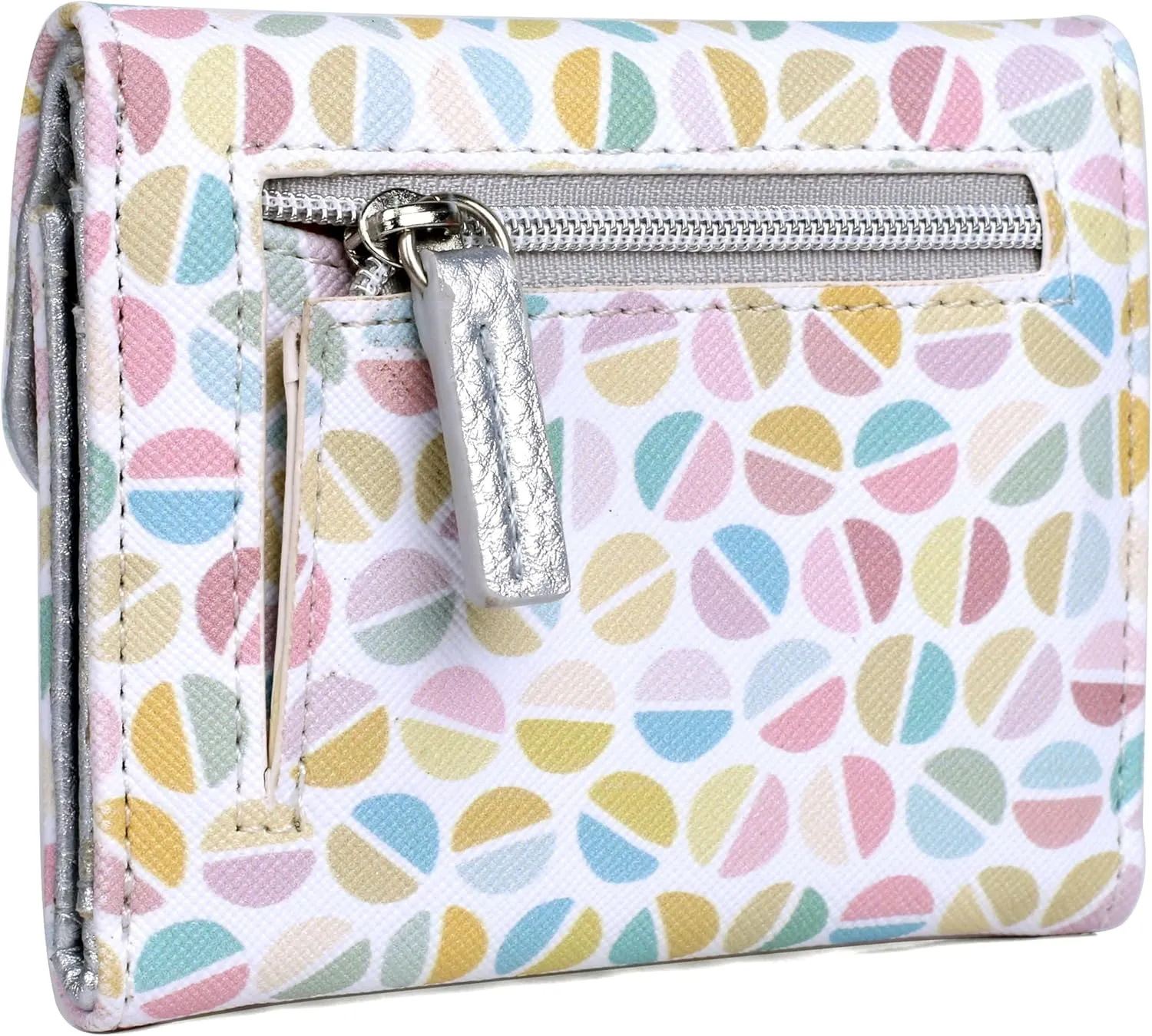 Julia Buxton Split Polka Dot Print Vegan Leather Mini trifold