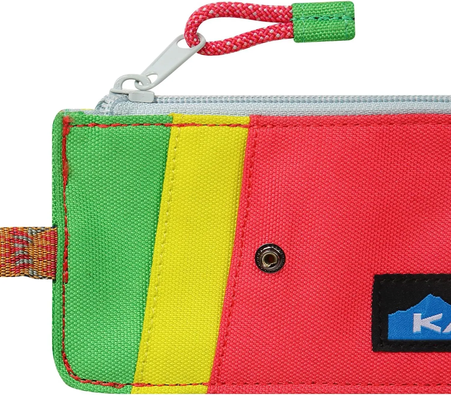 KAVU Clipper Card Case Double Sided Wallet with Clip Key Ring - Carnival