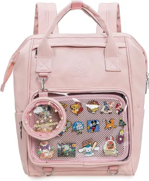 Kawaii Pin Collector Bag Ita Bag Pins Display Backpack JK with Inserts for Anime Cosplay Casual Daypacks