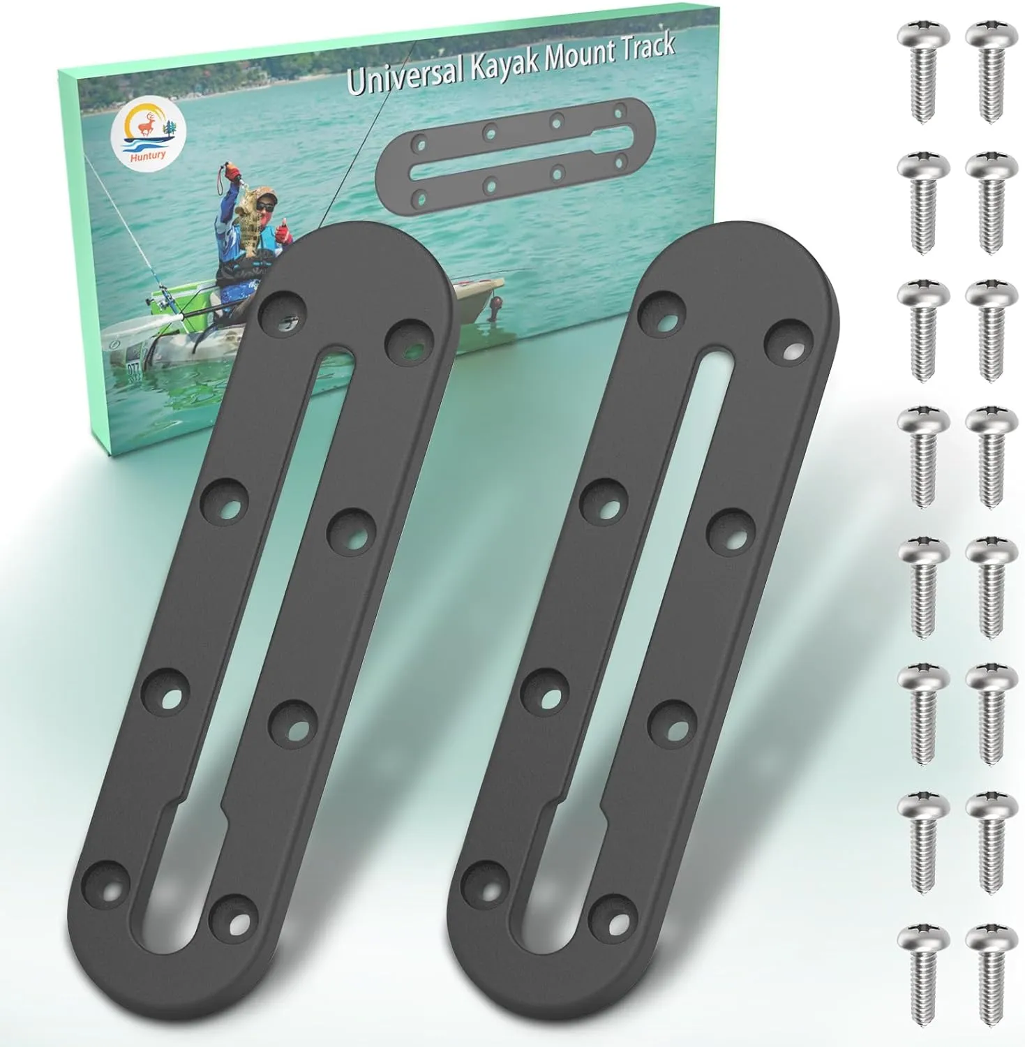 Kayak Track, Kayak Low Profile Track, Kayak Rail, Kayak Accessories Mount Track, Kayak Gear Track for Fishing Rod Holder, Fish Finder, Cup Holder, Anchor Cleats