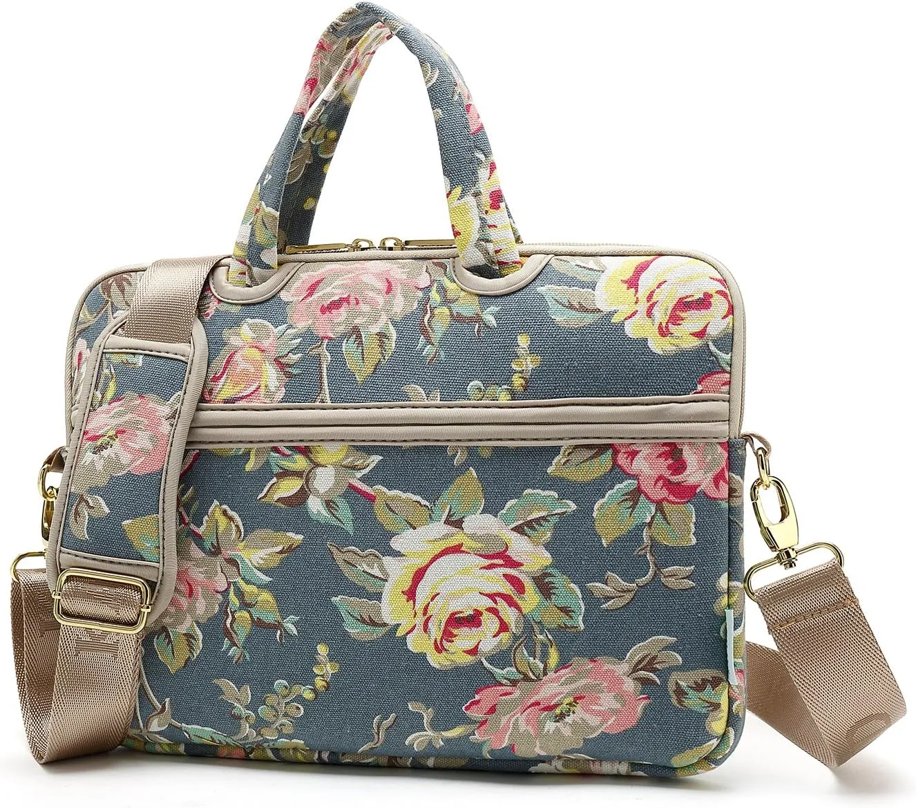 kayond Blue Water Hyacinth Patten water resistant Laptop Shoulder Messenger Bag Case Sleeve for 15 Inch 15.6 Inch Laptop,Laptop Briefcase