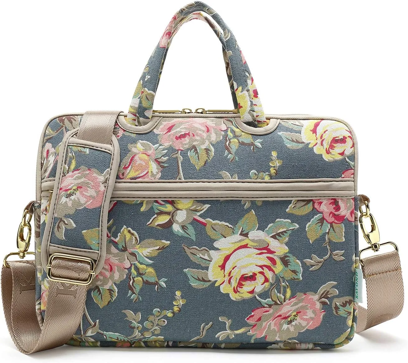 kayond Blue Water Hyacinth Patten water resistant Laptop Shoulder Messenger Bag Case Sleeve for 15 Inch 15.6 Inch Laptop,Laptop Briefcase