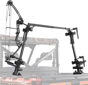 KEMIMOTO UTV Tool Holder for Quick-Draw Sporting Clays Rack for 6 Tools or Crossbows, Cargo Bed Mount Compatible with Polaris Ranger General Golf Cart