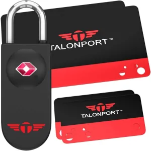 Keyless TSA Approved Luggage Lock with Lifetime Card Keys & No Combo to Forget