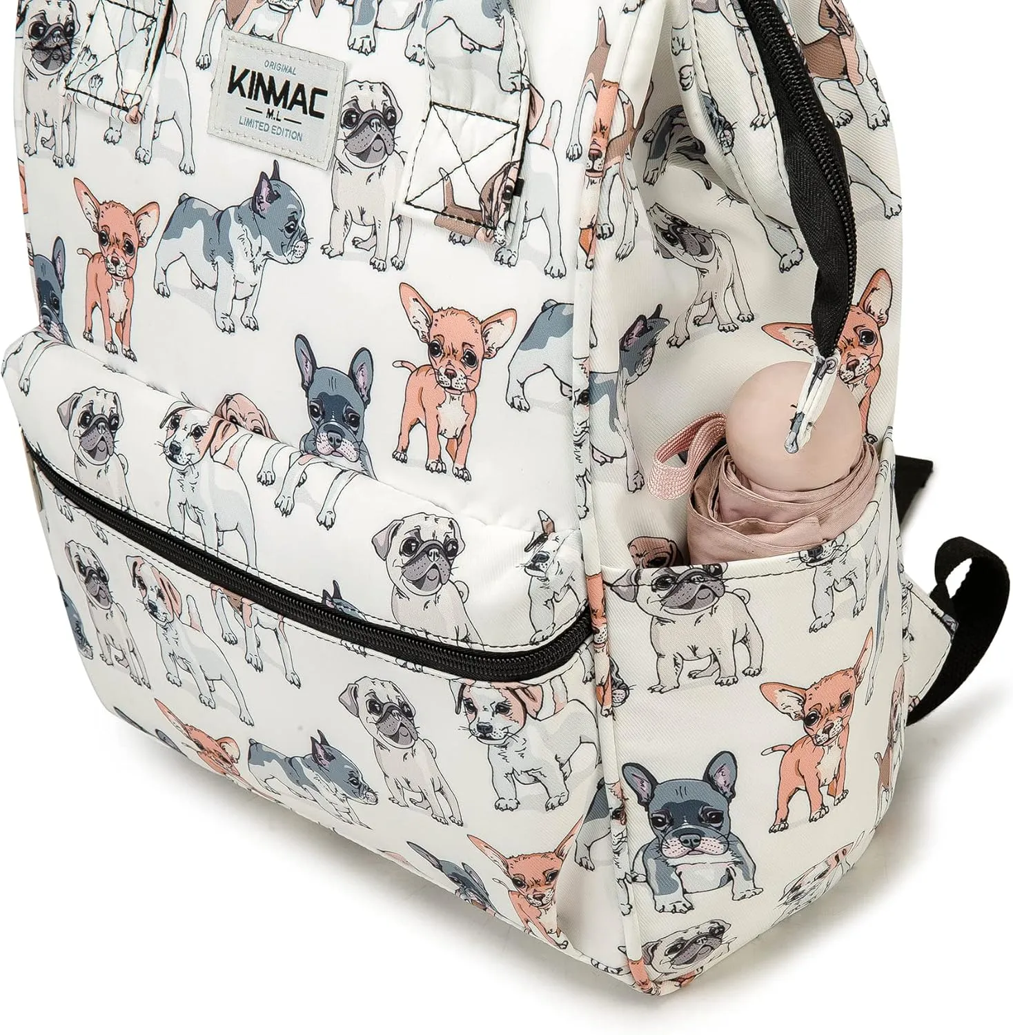 Kinmac Wide Open Style Laptop Backpack College Travel Outdoor Backpack For Laptop Up to 15.6 Inch (Dog)