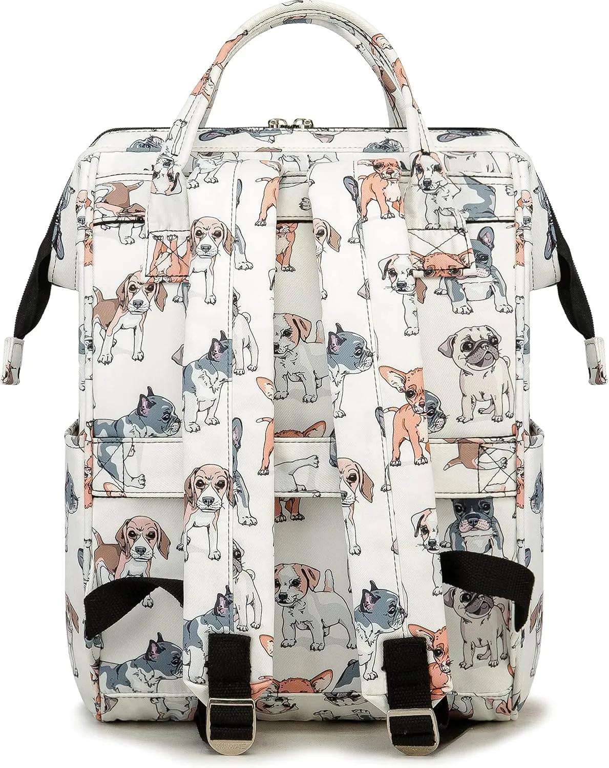Kinmac Wide Open Style Laptop Backpack College Travel Outdoor Backpack For Laptop Up to 15.6 Inch (Dog)
