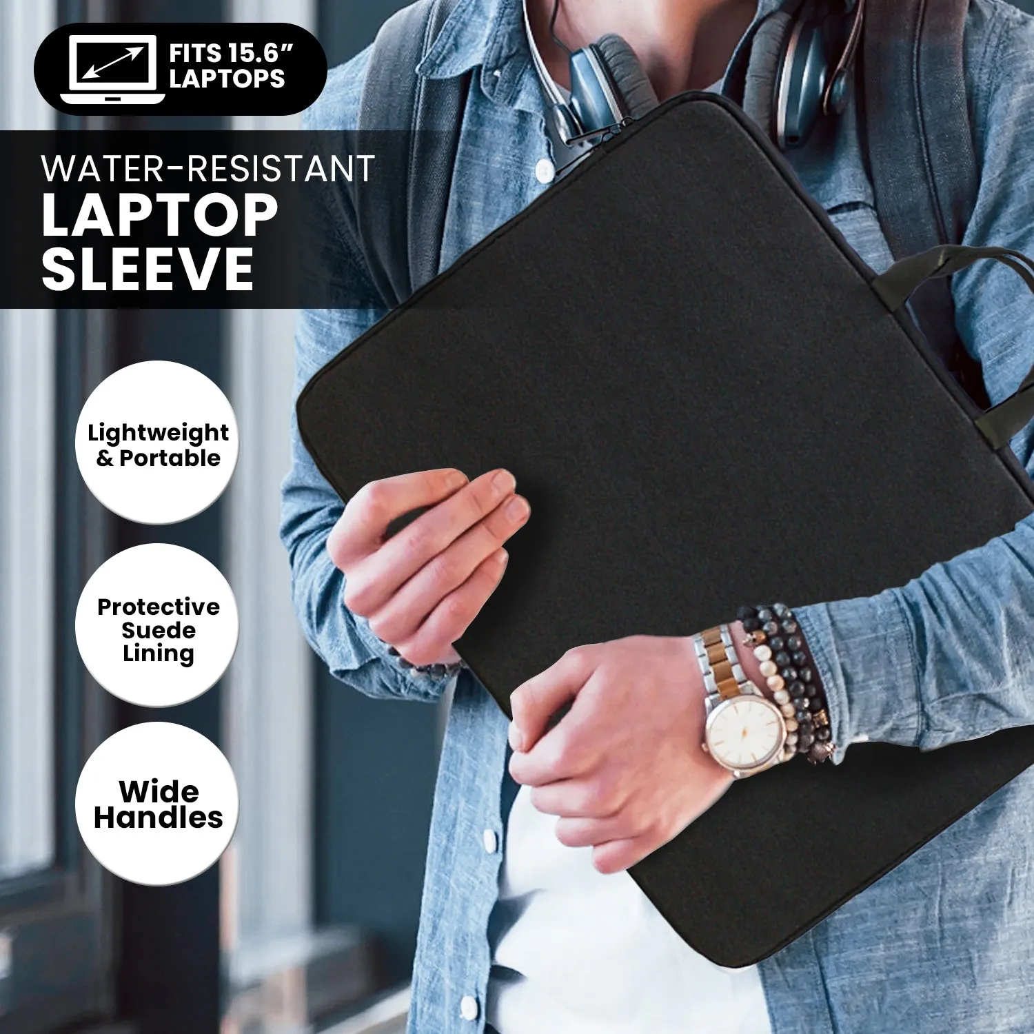 Klika Innovative Laptop Bag Sleeve Tested 15.6” Water-Resistant