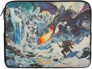 Knight Battle Flame Evil Dragon Fashion Laptop Sleeve Bag Computer Carrying Case for Business Office Travel