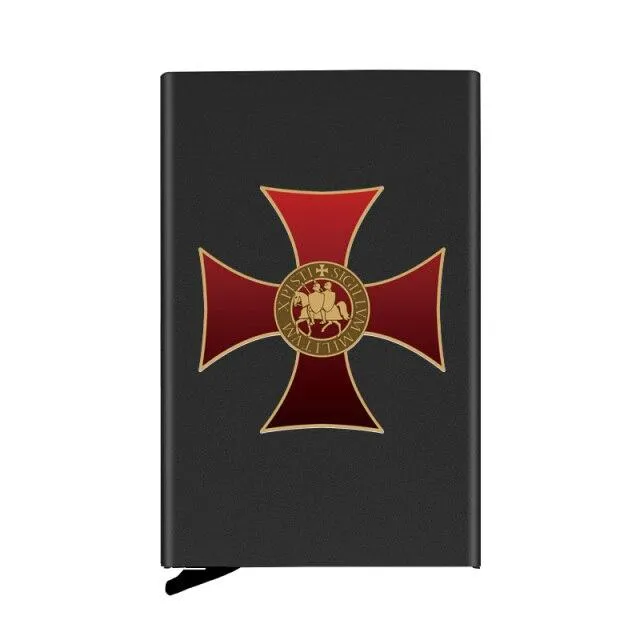 Knights Templar Wallet - Pop Up & Credit Card Holder Metal (5 colors)
